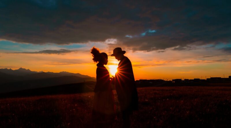 1 Samuel 17, casal, casal apaixonado, casal no por do sol